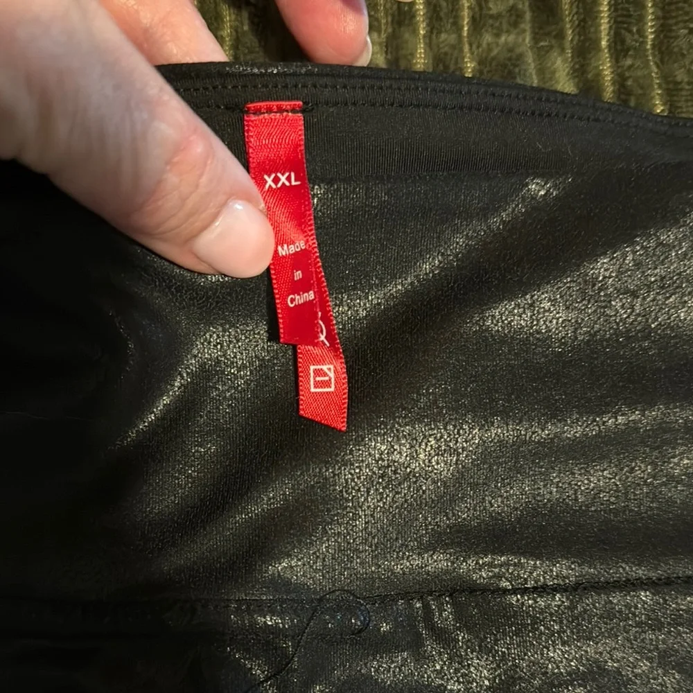 Spanx faux, leather Black Women's Leggings xxl - Picture 4 of 7